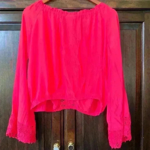 NWT! Wrangler Retro! Bohemian Blouse Top size Small in a beautiful Red design! - Picture 10 of 11